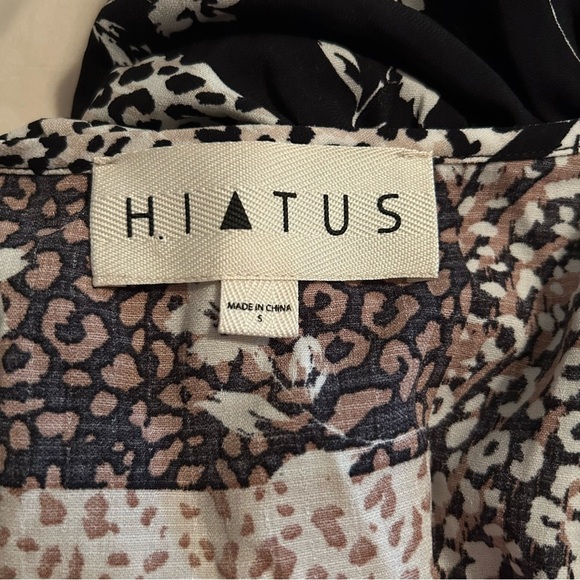 Hiatus Women’s Size S Patchwork Leopard Floral Print Short Sleeve Mini Dress - Picture 4 of 9
